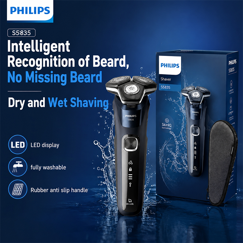 Men'S Grooming Blade - Rasoio Elettrico Philips S5835 Rotante Wet