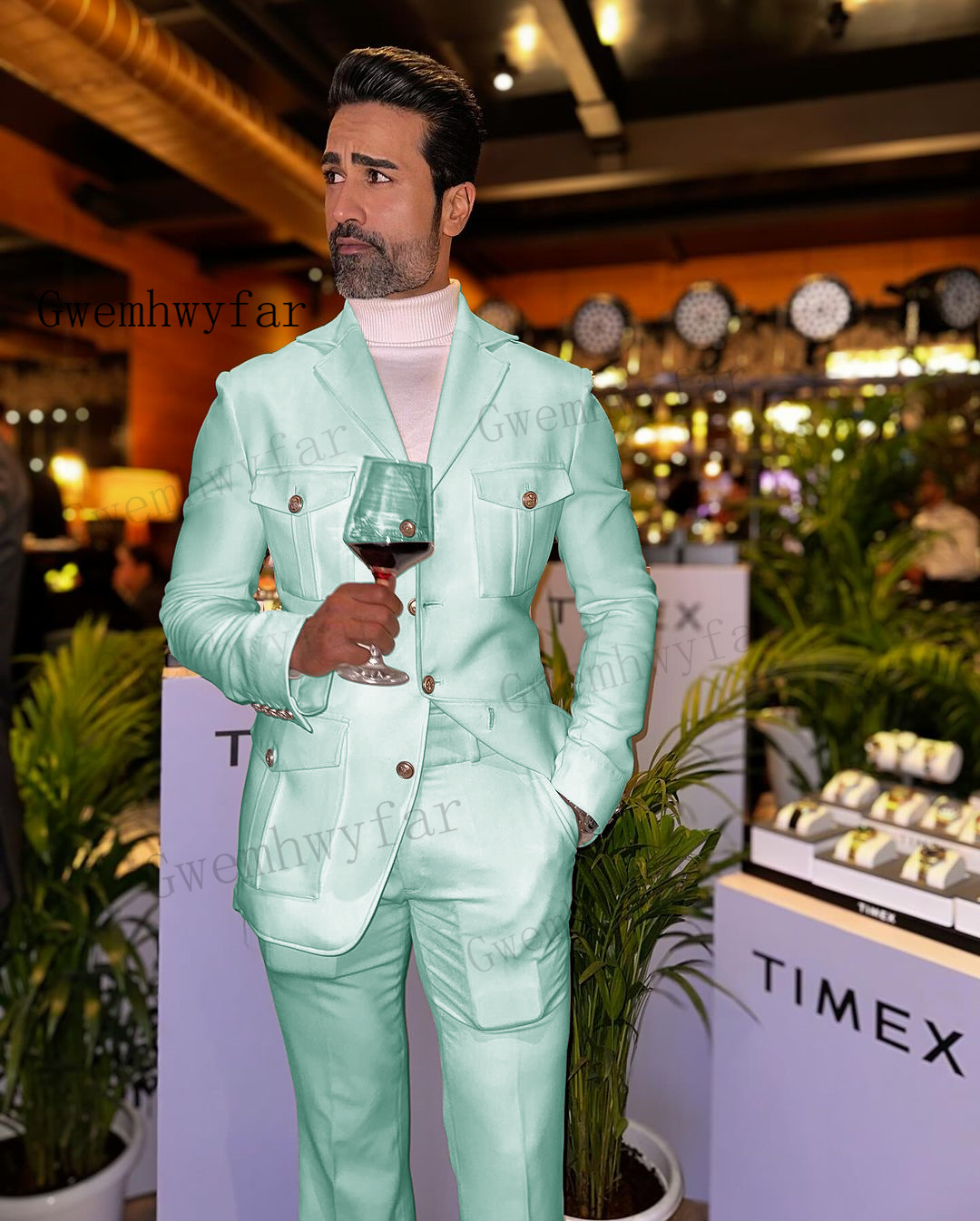 Gwenhwyfar Mint Green Affrica  - Men'S Grooming Jacket recensione e prezzo