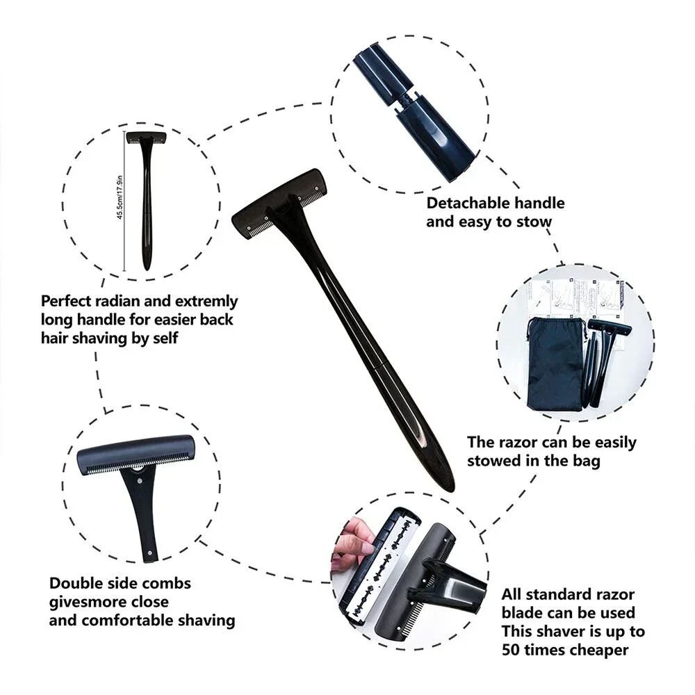 Rasoio per la schiena con mani - Men'S Grooming Blade recensione e prezzo
